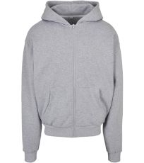 Extra těžká mikina na zip Ultra Heavy Zip Hoody Build Your Brand Heather Grey