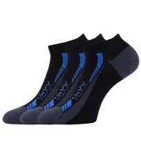 Unisex nízké ponožky - 3 páry Rex 19 VoXX® černá