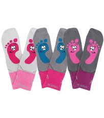 Dětské sportovní ponožky - 3 páry Barefootik Voxx mix holka