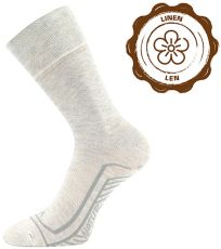 Unisex lněné ponožky - 3 páry Linemul VoXX® režná melé