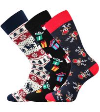 Unisex ponožky - 3 páry Vánoční Boma