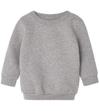 Dětská mikina přes hlavu BZ64 Babybugz Heather Grey