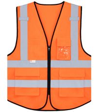Multifunkční reflexní vesta Premium Multifunctional Executive Safety Vest Munich Korntex Signal Orange