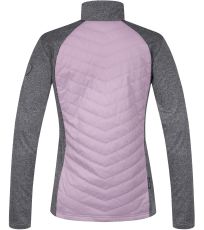 Dámská zateplená mikina DOLORES HANNAH mauve shadows/light gray mel