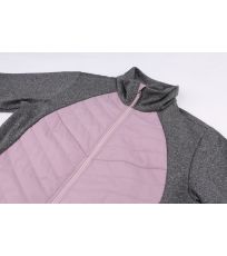 Dámská zateplená mikina DOLORES HANNAH mauve shadows/light gray mel