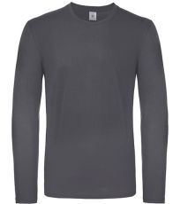 Pánské tričko s dlouhým rukávem TU05T B&C Dark Grey (Solid)