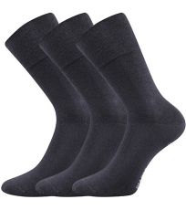 Unisex ponožky s volným lemem - 3 páry Diagram Lonka tmavě šedá