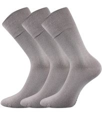 Unisex ponožky s volným lemem - 3 páry Diagram Lonka světle šedá