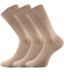 Unisex ponožky s volným lemem - 3 páry Diagram Lonka béžová