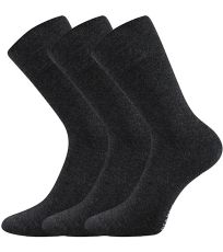 Unisex ponožky s volným lemem - 3 páry Diagram Lonka antracit melé