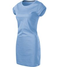 Dámské bavlněné šaty Freedom Malfini nebesky modrá