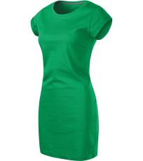 Dámské bavlněné šaty Freedom Malfini středně zelená