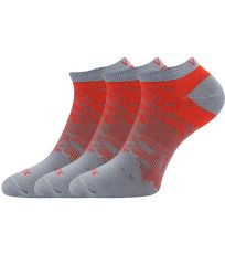 Unisex nízké ponožky - 3 páry Rex 18 Voxx červená