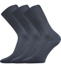 Unisex ponožky - 3 páry Zdravan Lonka tmavě šedá