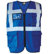 Multifunkční reflexní vesta na zip Berlin Korntex Royal Blue