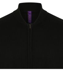 Pánský svetr na zip H718 Henbury Black
