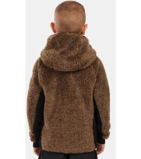 Dětská chlupatá fleecová mikina NORKA-JB KILPI Hnědá