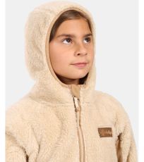 Dětská chlupatá fleecová mikina NORKA-JG KILPI Béžová