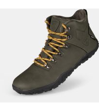 Unisex vysoká outdoorová barefoot obuv BARE HIGH WP-U KILPI Tmavě zelená