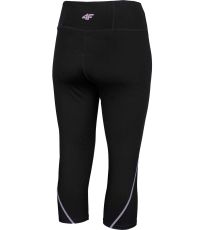 Dámské běžecké 3/4 legíny H4L22-SPDF012 4F DEEP BLACK