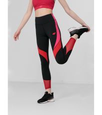 Dámské sportovní legíny H4L22-SPDF015 4F DEEP BLACK
