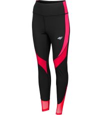 Dámské sportovní legíny H4L22-SPDF015 4F DEEP BLACK