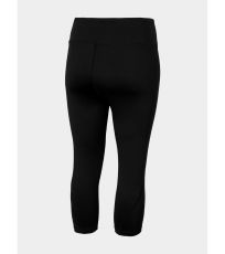 Dámské 3/4 legíny H4L22-SPDF350 4F DEEP BLACK
