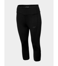 Dámské 3/4 legíny H4L22-SPDF350 4F DEEP BLACK