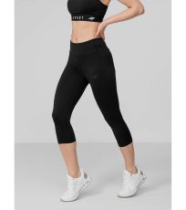 Dámské 3/4 legíny H4L22-SPDF350 4F DEEP BLACK