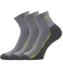 Unisex ponožky s volným lemem - 3 páry Vector Voxx světle šedá