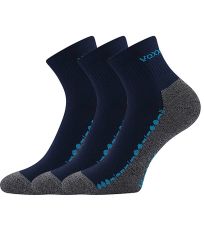 Unisex ponožky s volným lemem - 3 páry Vector VoXX® tmavě modrá