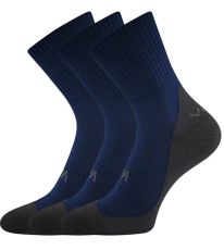 Unisex ponožky - 3 páry Barefootan froté VoXX® tmavě modrá