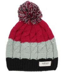 Pánská zimní čepice HOZ21-CAM606 Outhorn burgundy