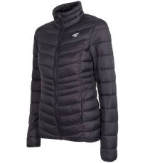 Dámská prošívaná bunda H4Z19-KUDP003 4F DEEP BLACK