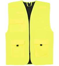 Multifunkční pracovní reflexní vesta Kiel Korntex Signal Yellow