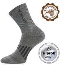Unisex sportovní merino ponožky Powrix Voxx světle šedá