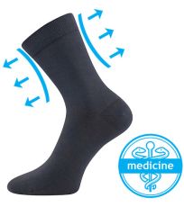 Unisex ponožky s volným lemem - 3 páry Drmedik Lonka tmavě šedá