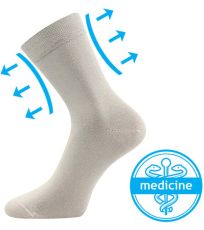 Unisex ponožky s volným lemem - 3 páry Drmedik Lonka světle šedá