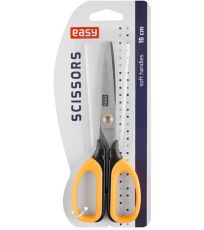 Nůžky s měkkým úchytem 15 cm - oranžové 21929 Easy