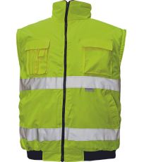 Pánská HI-VIS zimní bunda CLOVELLY PILOT 2 v 1 Cerva žlutá