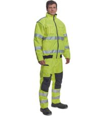 Pánská HI-VIS zimní bunda CLOVELLY PILOT 2 v 1 Cerva žlutá