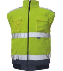 Pánská HI-VIS zimní bunda CLOVELLY PILOT 2 v 1 Cerva žlutá/navy