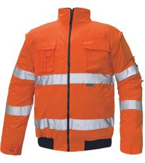 Pánská HI-VIS zimní bunda CLOVELLY PILOT 2 v 1 Cerva oranžová