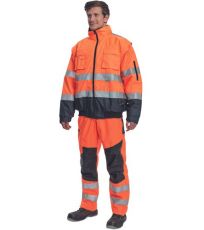 Pánská HI-VIS zimní bunda CLOVELLY PILOT 2 v 1 Cerva oranžová/navy