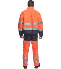 Pánská HI-VIS zimní bunda CLOVELLY PILOT 2 v 1 Cerva oranžová/navy