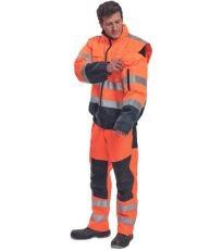 Pánská HI-VIS zimní bunda CLOVELLY PILOT 2 v 1 Cerva oranžová/navy