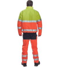 Pánská HI-VIS zimní bunda CLOVELLY PILOT 2 v 1 Cerva žlutá/oranžová