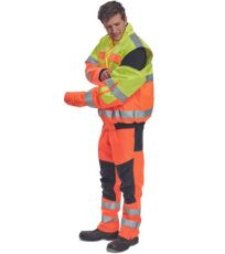 Pánská HI-VIS zimní bunda CLOVELLY PILOT 2 v 1 Cerva žlutá/oranžová