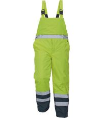 Pánské HI-VIS zimní kalhoty s laclem PADSTOW Cerva žlutá