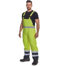 Pánské HI-VIS zimní kalhoty s laclem PADSTOW Cerva žlutá